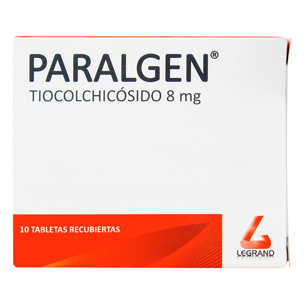Paralgen 8 Mg Legrand Caja X 10 Tabletas Recubiertas.