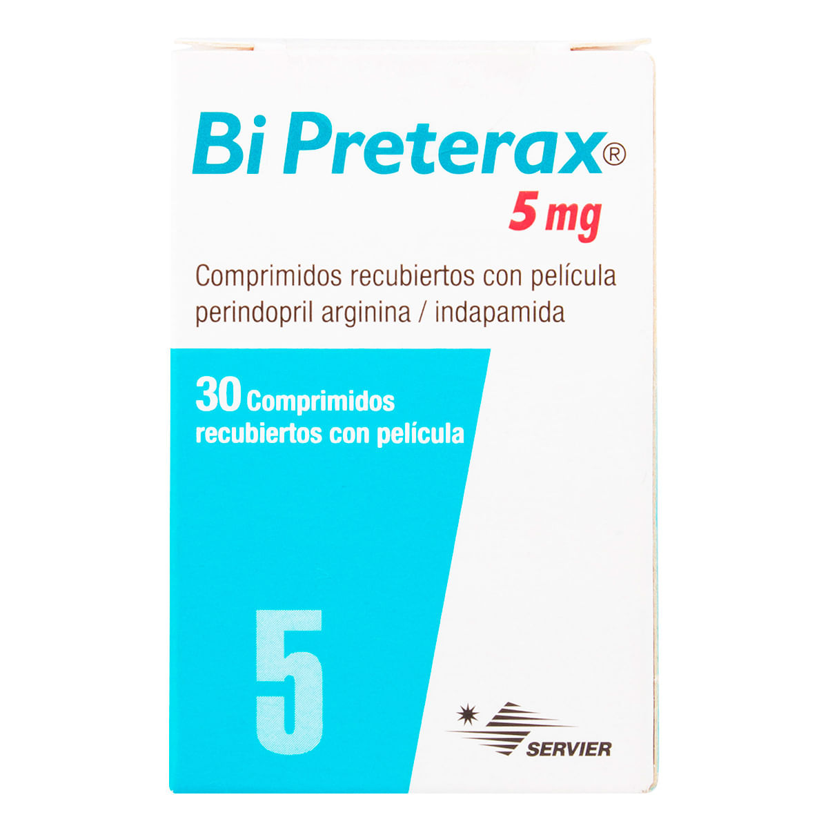 Bi Preterax 5 Mg Servier Caja X 30 Comprimidos Recubiertos.