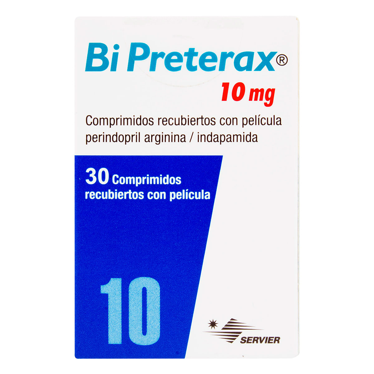 Bi Preterax 10 Mg Servier Caja X 30 Comprimidos Recubiertos.