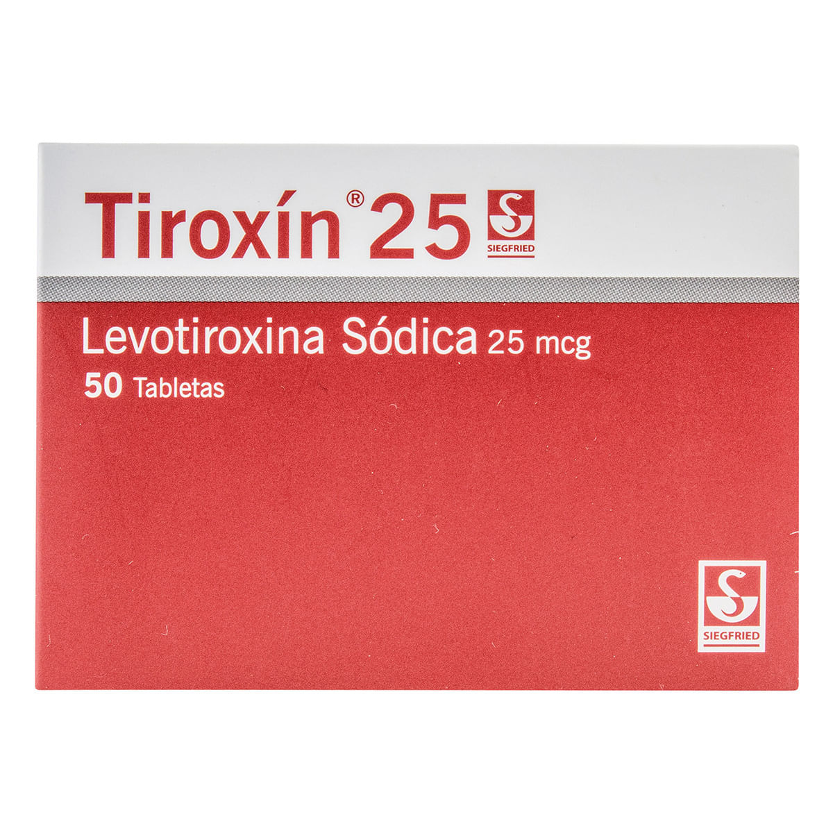 Tiroxín 25 Mcg Siegfried Caja X 50 Tabletas.