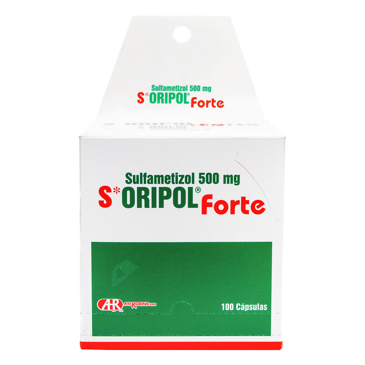 S Oripol Forte 500 Mg Ah Robins Caja X 100 Cápsulas.