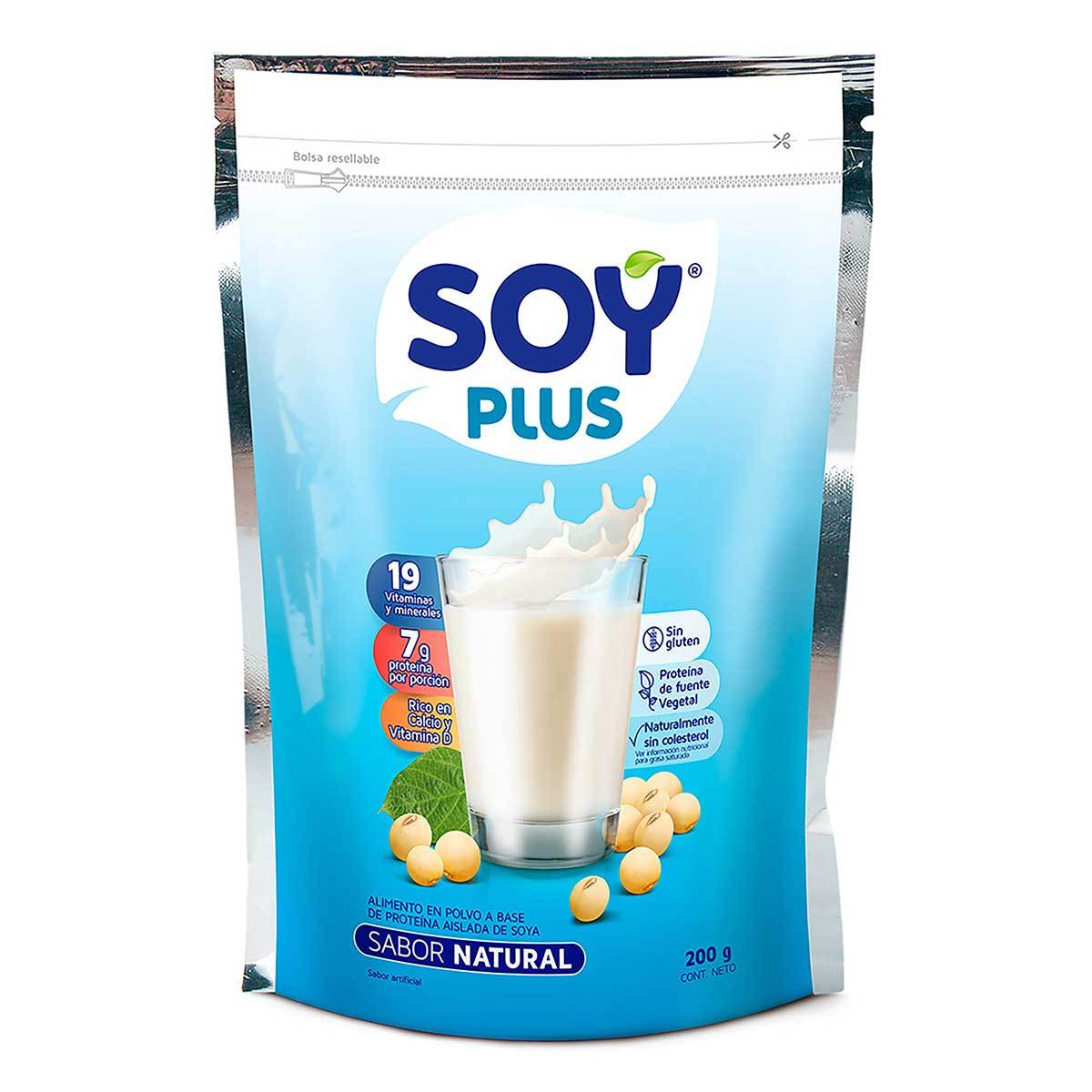 Alimento Soy Plus Natural Polvo Doypack X 200 G.