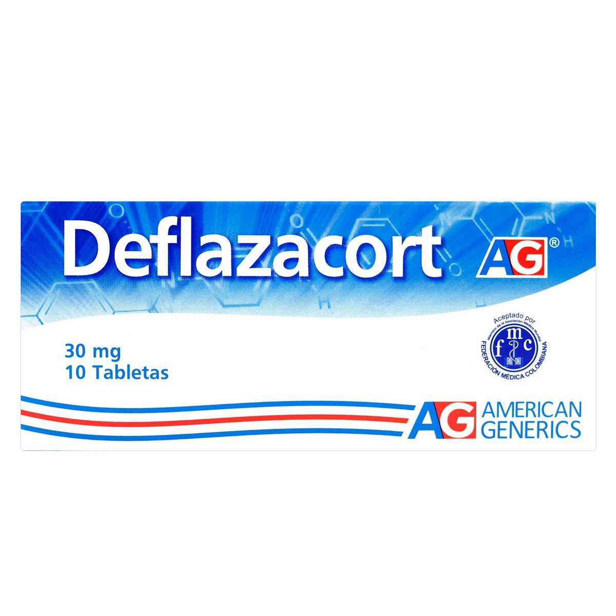 Deflazacort 30 Mg Ag Caja X 10 Tabletas.