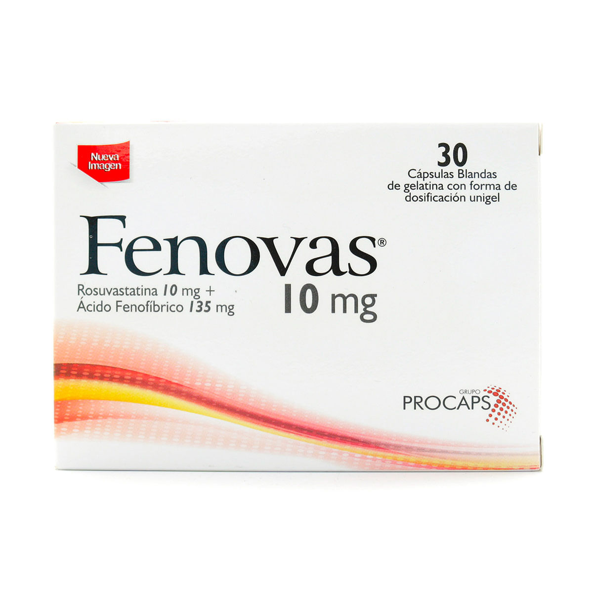 Fenovas 10 Mg Procaps Caja X 30 Cápsulas Blandas.