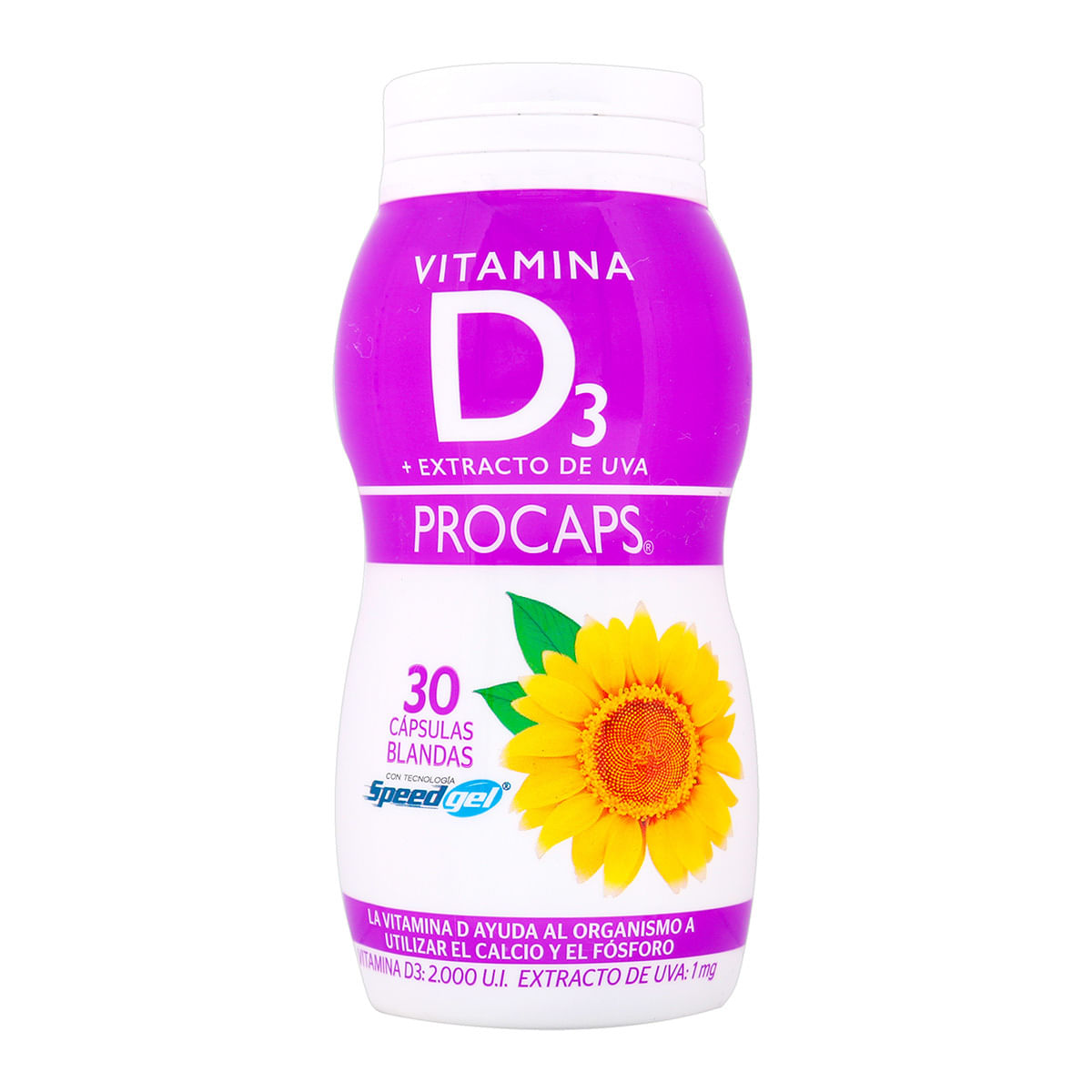 Vitamina D3 Procaps Frasco X 30 Cápsulas Blandas.