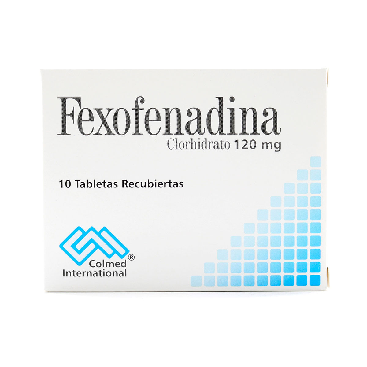 Fexofenadina 120 Mg Colmed Caja X 10 Tabletas Recubiertas.