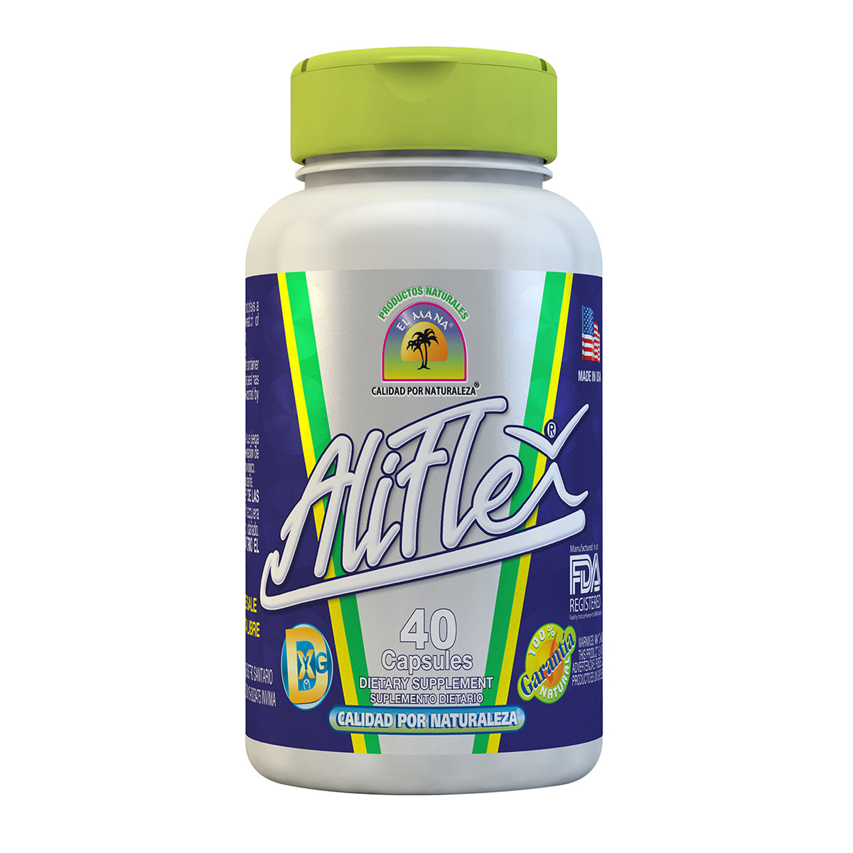 Suplemento Dietario Aliflex El Mana Frasco X 40 Cápsulas.