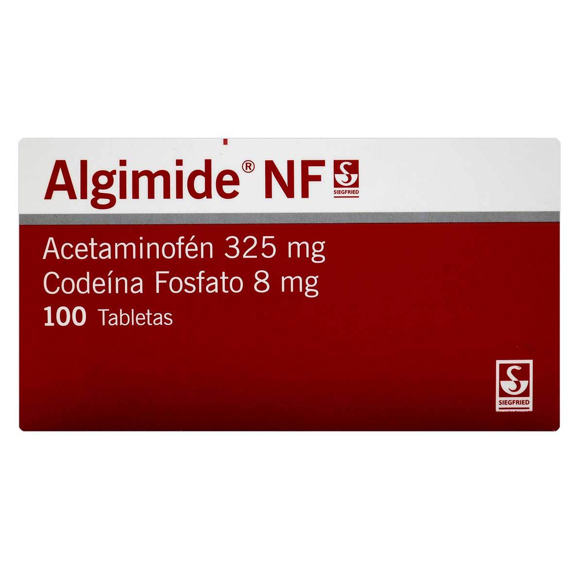 Algimide Nf 325 Mg/8 Mg Siegfried Caja X 100 Tabletas.