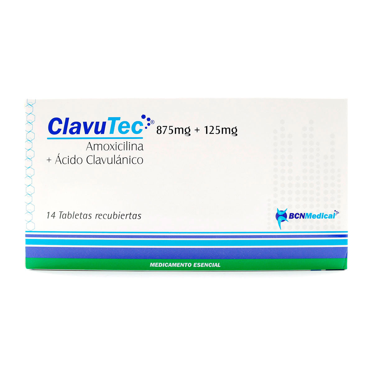 Clavutec 875 Mg+125 Mg Bcn Medical Caja X 14 Tabletas Recubiertas.