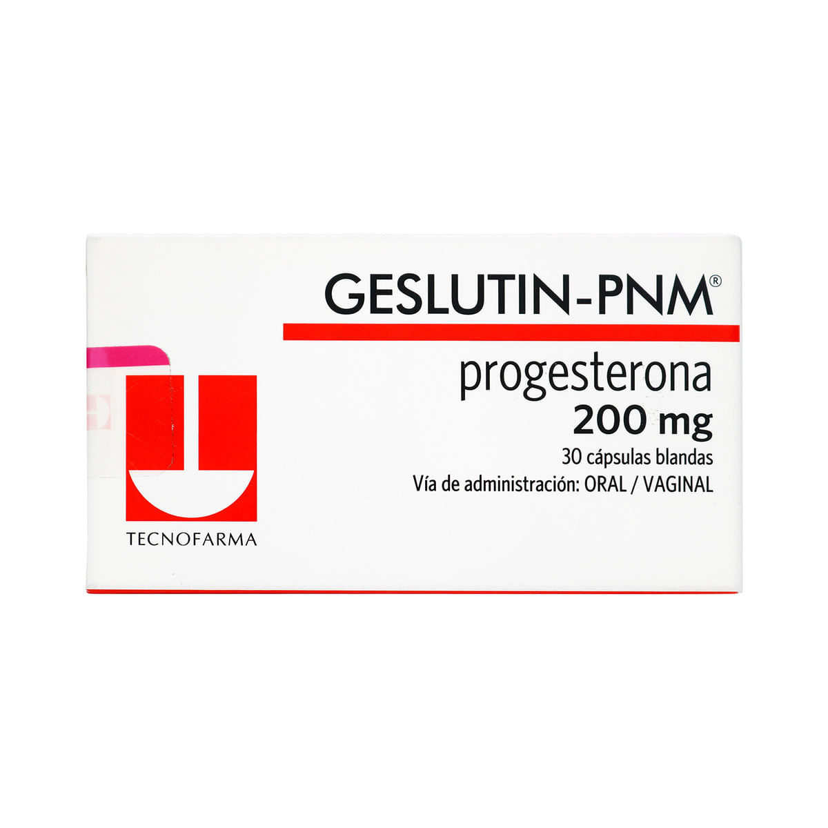 Geslutin Pnm 200 Mg Tecnofarma Caja X 30 Cápsulas Blandas.
