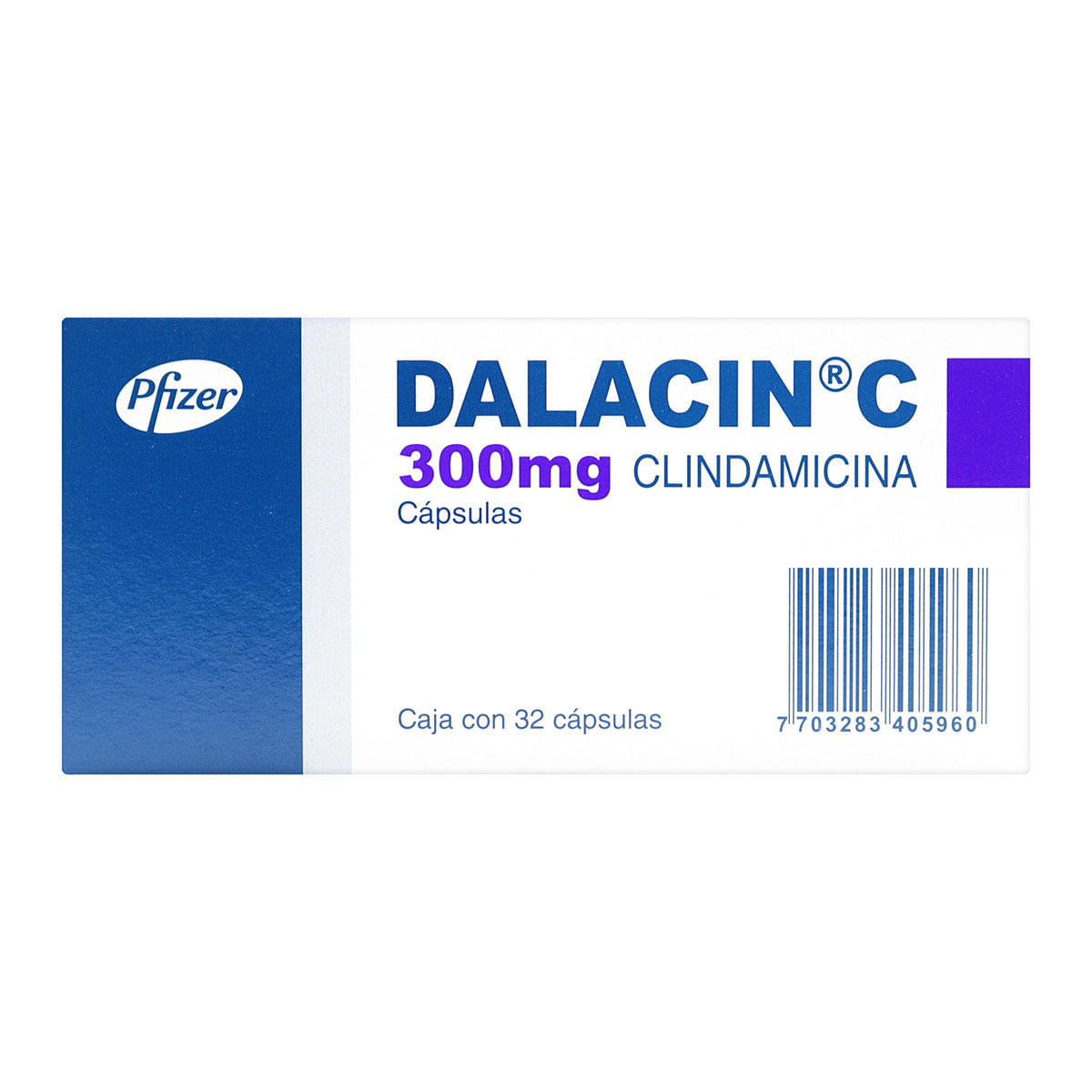 Dalacin C 300 Mg Pfizer Caja X 32 Cápsulas.