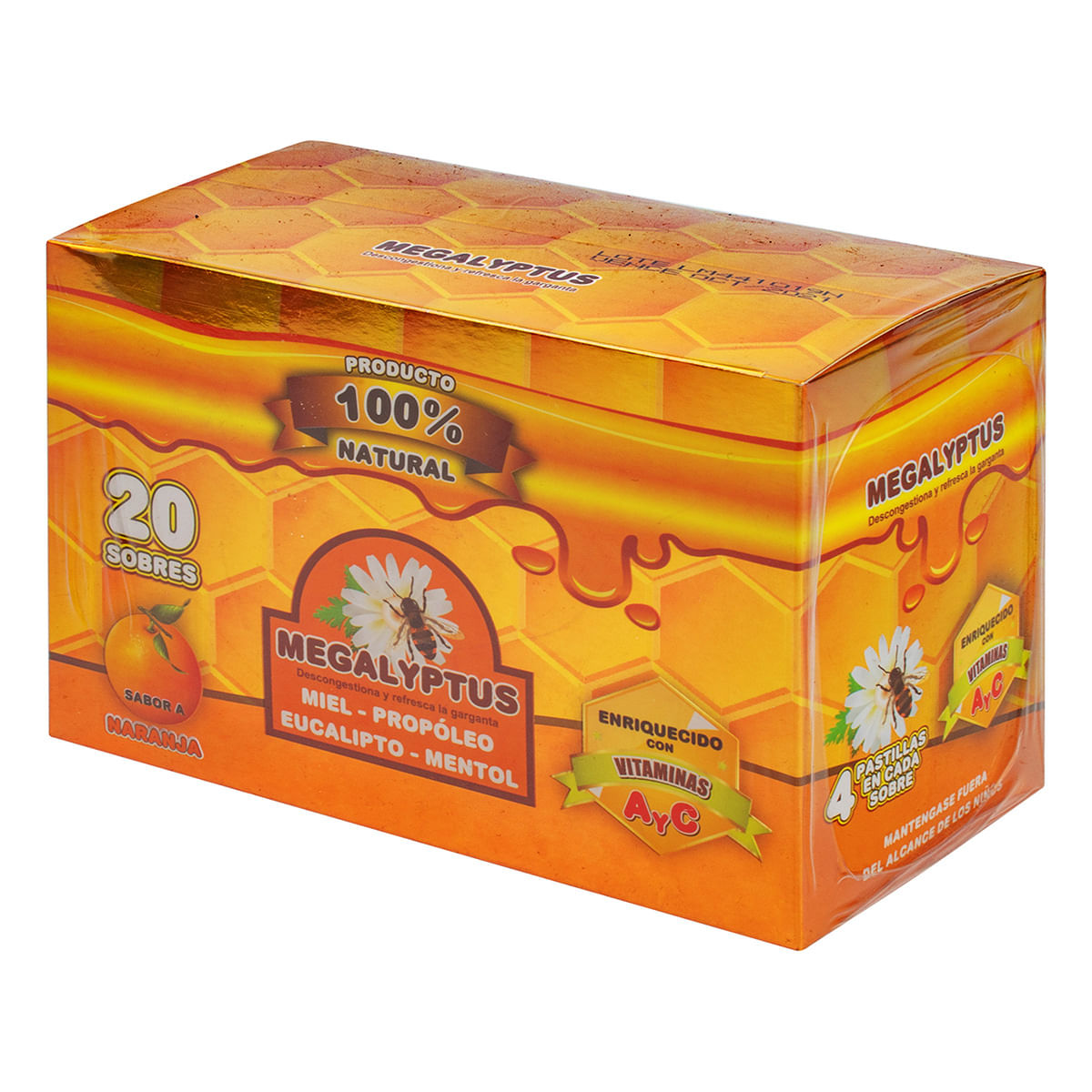 Megalyptus 100% Natural Naranja Caja x 20 Sobres
