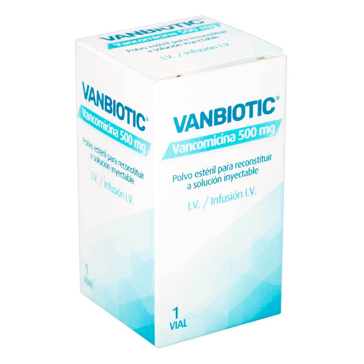 Polvo Estéril Para Reconstruir A Solución Inyectable Vanbiotic 500 Mg X 1 Vial.