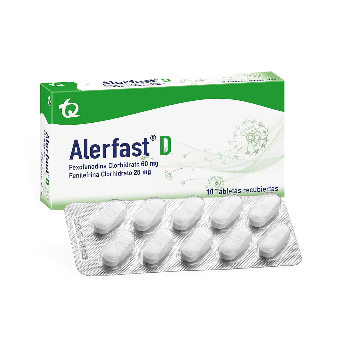 Alerfast D 60 Mg / 25 Mg Caja X 10 Tabletas Cubiertas.