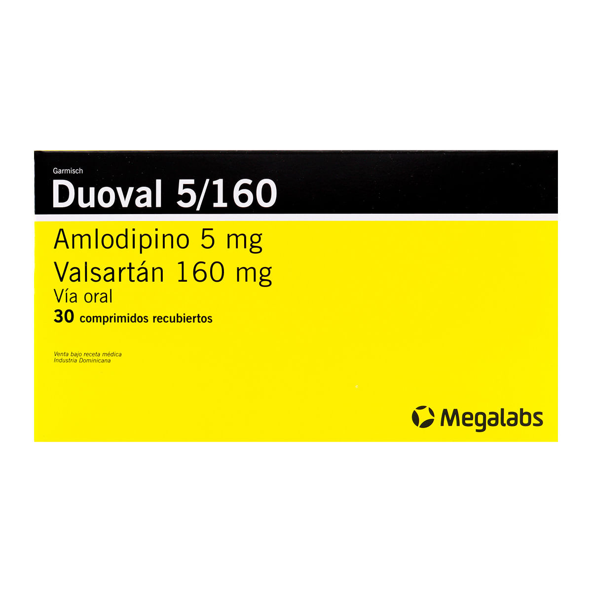 Duoval Amlodipino 5Mg Valsartán 160Mg Garmisch Caja X 30 Tabletas.