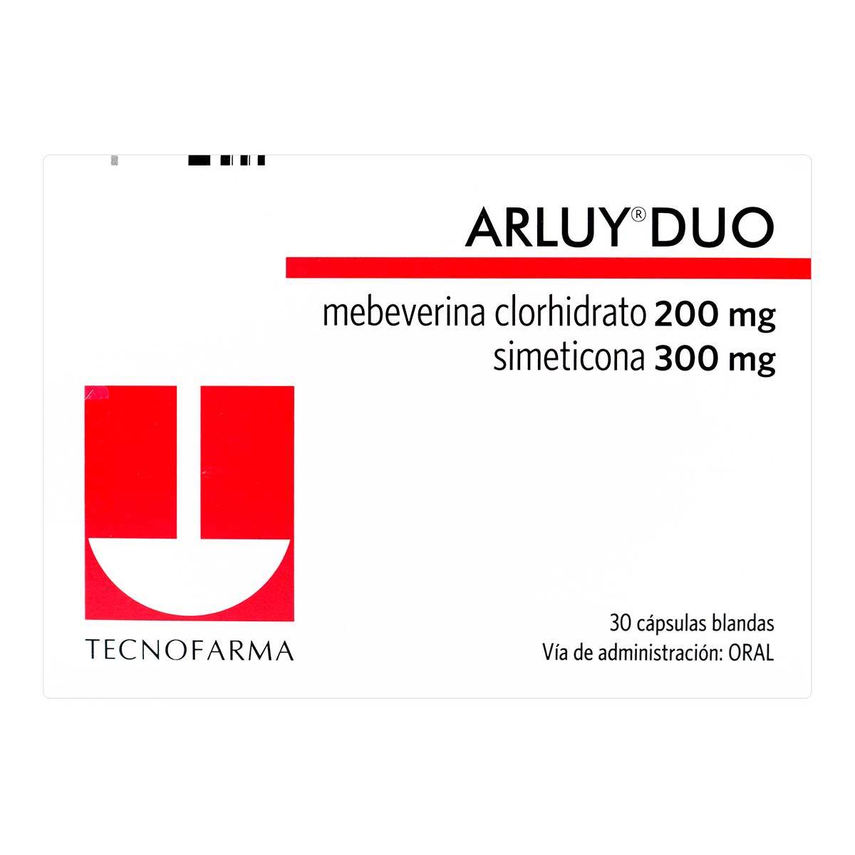 Arluy Duo 200/300 Mg Tecnofarma Caja X 30 Cápsulas Blandas.