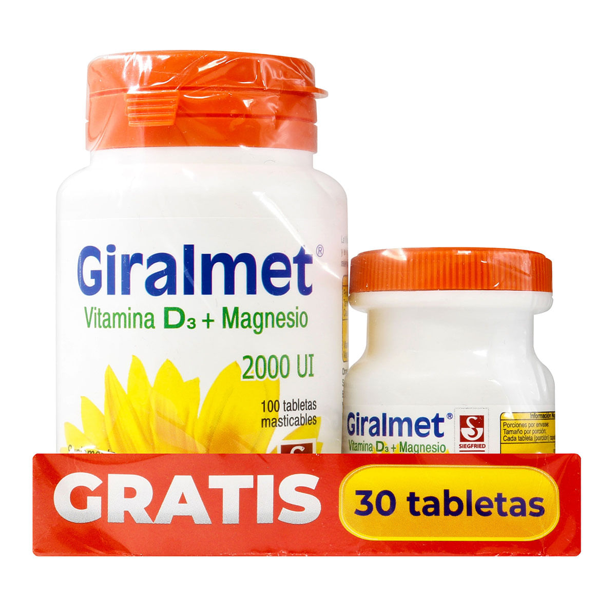 Suplemento Dietario Giralmet 2000 UI x 100 tabletas + Giralmet x 30 tabletas precio especial