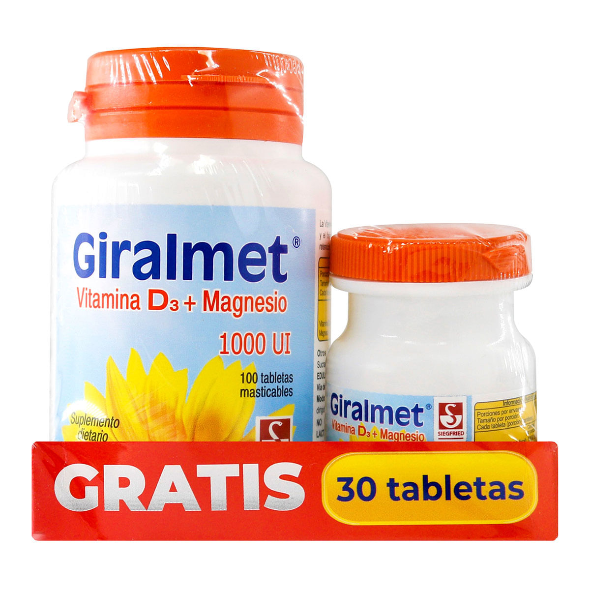 Suplemento Dietario Giralmet 1000 UI x 100 tabletas + Giralmet x 30 tabletas precio especial