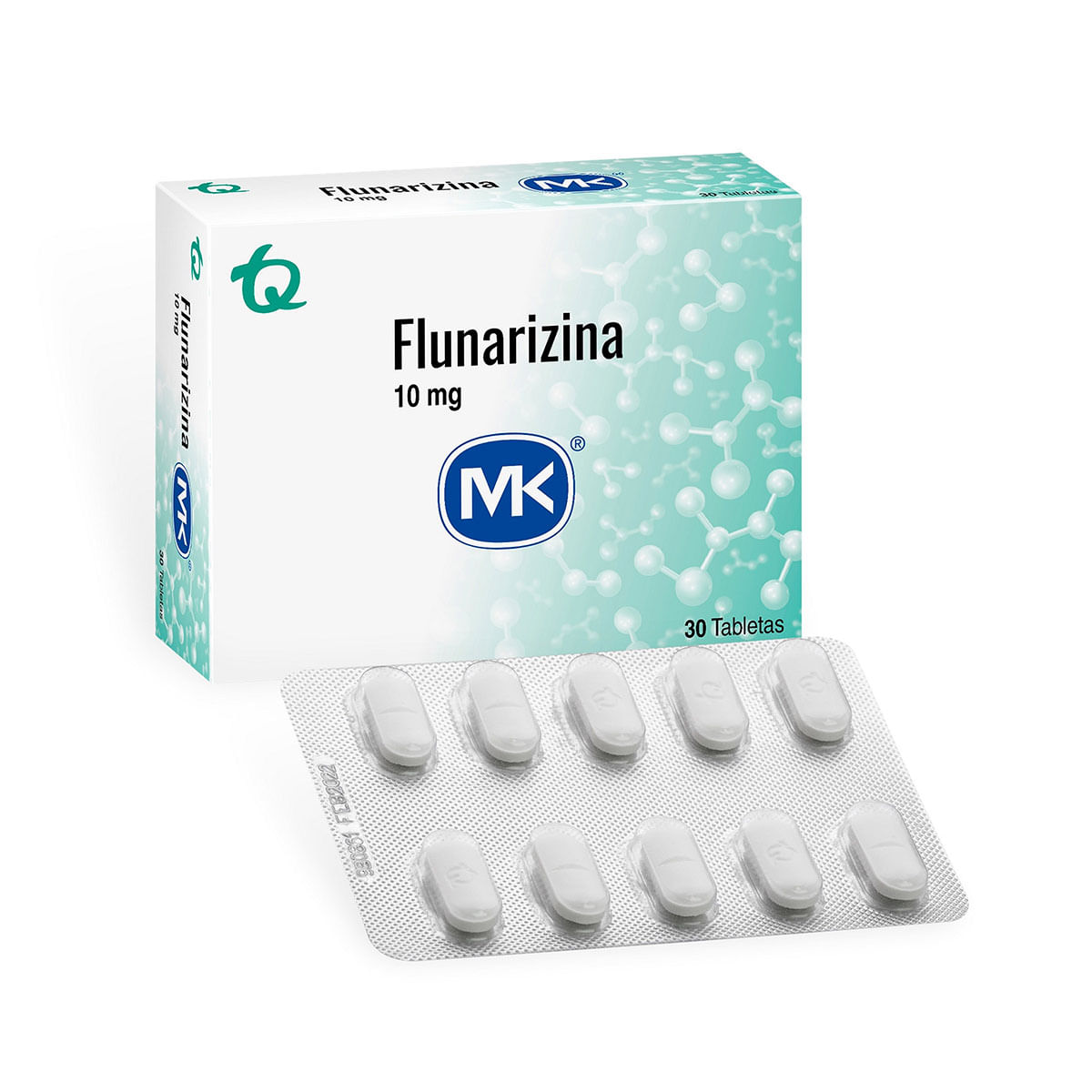 Flunarizina 10 mg Mk Caja x 30 Tabletas