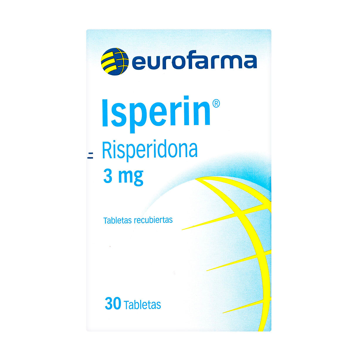 Isperin Risperidona 3 mg Caja x 30 tabletas recubiertas
