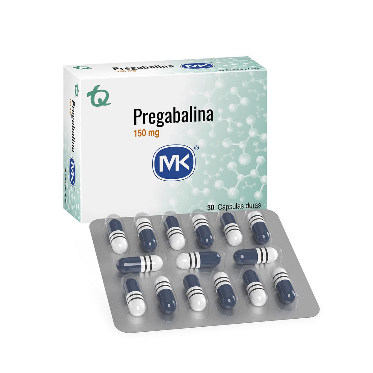 Pregabalina 150 mg Mk Caja x 30 Cápsulas Duras