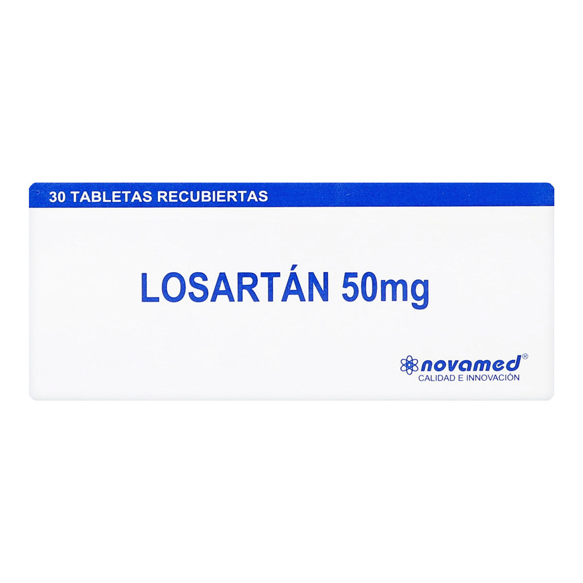 Losartán 50 mg Novamed Caja x 30 Tabletas Recubiertas