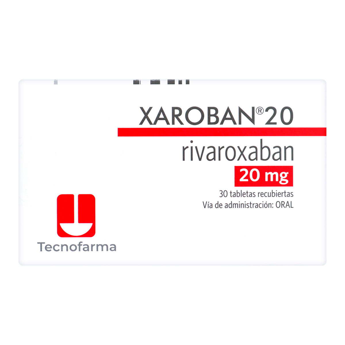 Xaroban 20 mg Tecnofarma Caja x 30 Tabletas Recubiertas