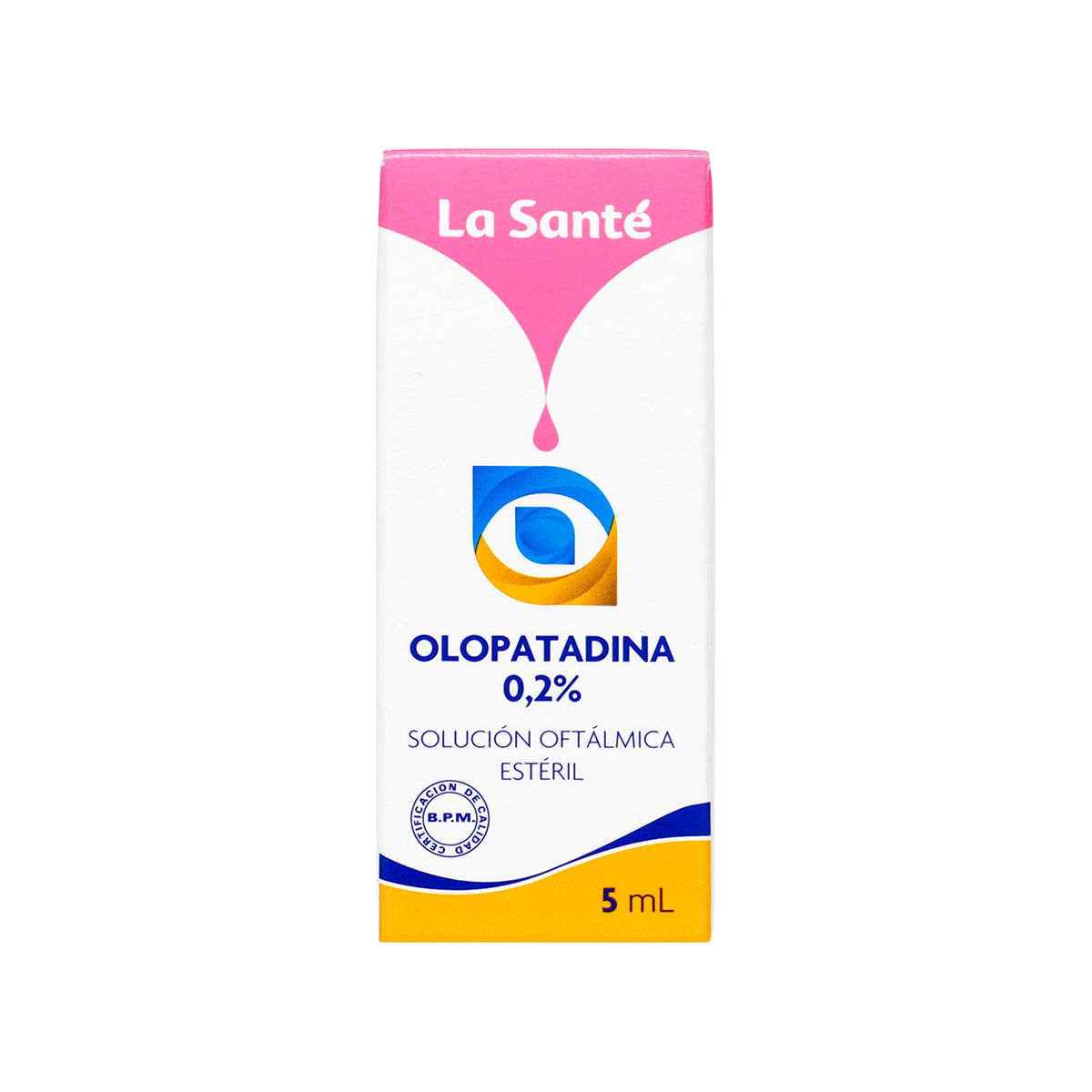 Solución Oftálmica Olopatadina 0.2 Porciento La Santé Frasco x 5 mL