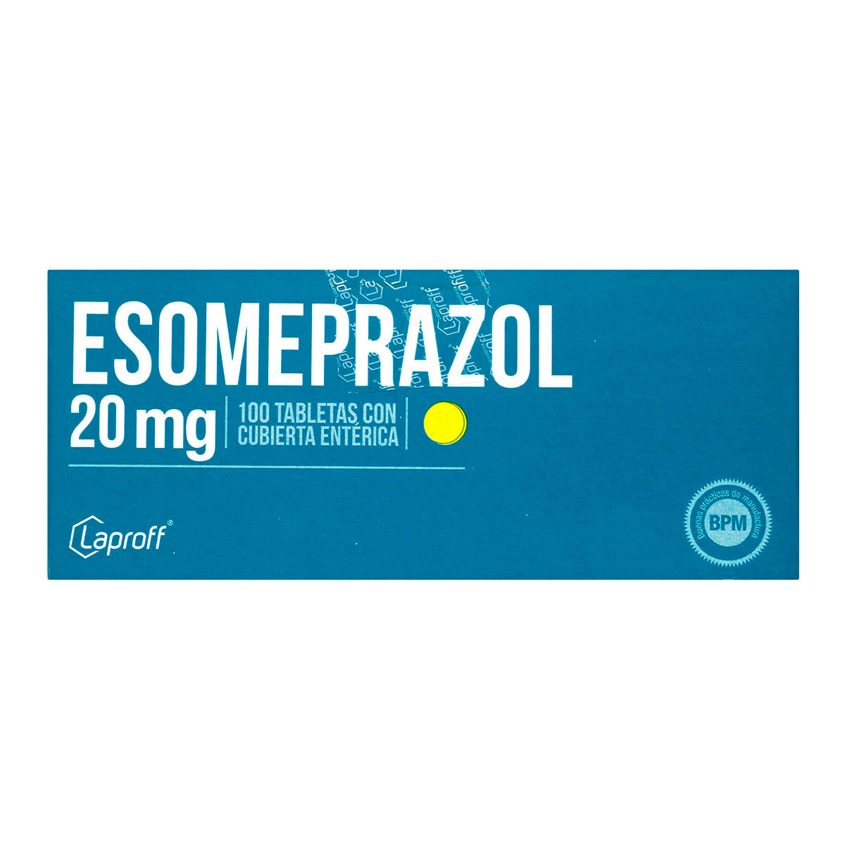 Esomeprazol 20 mg Laproff Caja x 100 tabletas con cubierta entérica
