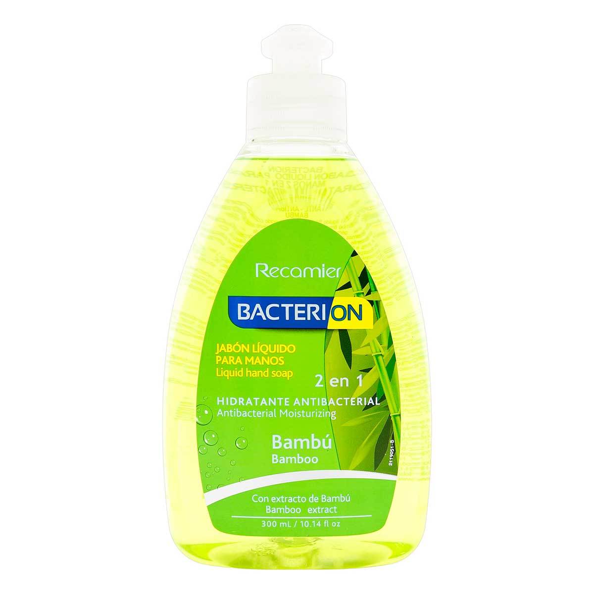 Jabón Líquido Bacterion Bamboo 2 En 1 Frasco X 300 Ml.