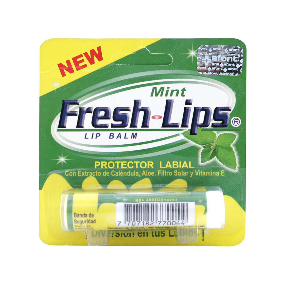 Protector Labial Fresh Lips Menta 4.2 g Lafont x 1 Ud.