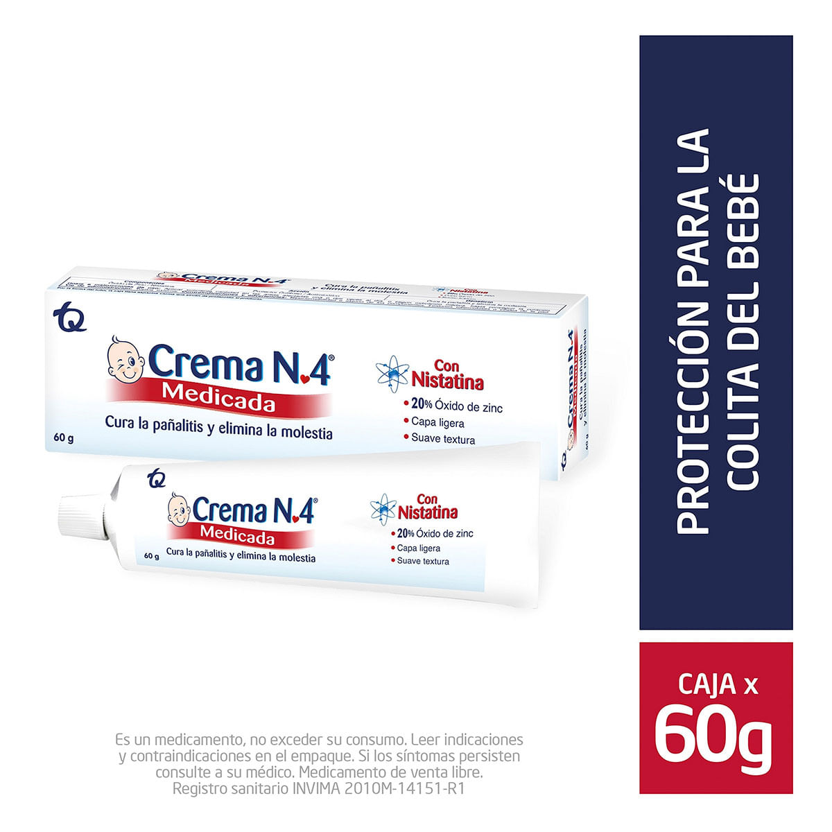 Crema N-4 Medicada con Nistatina Tubo x 60 g