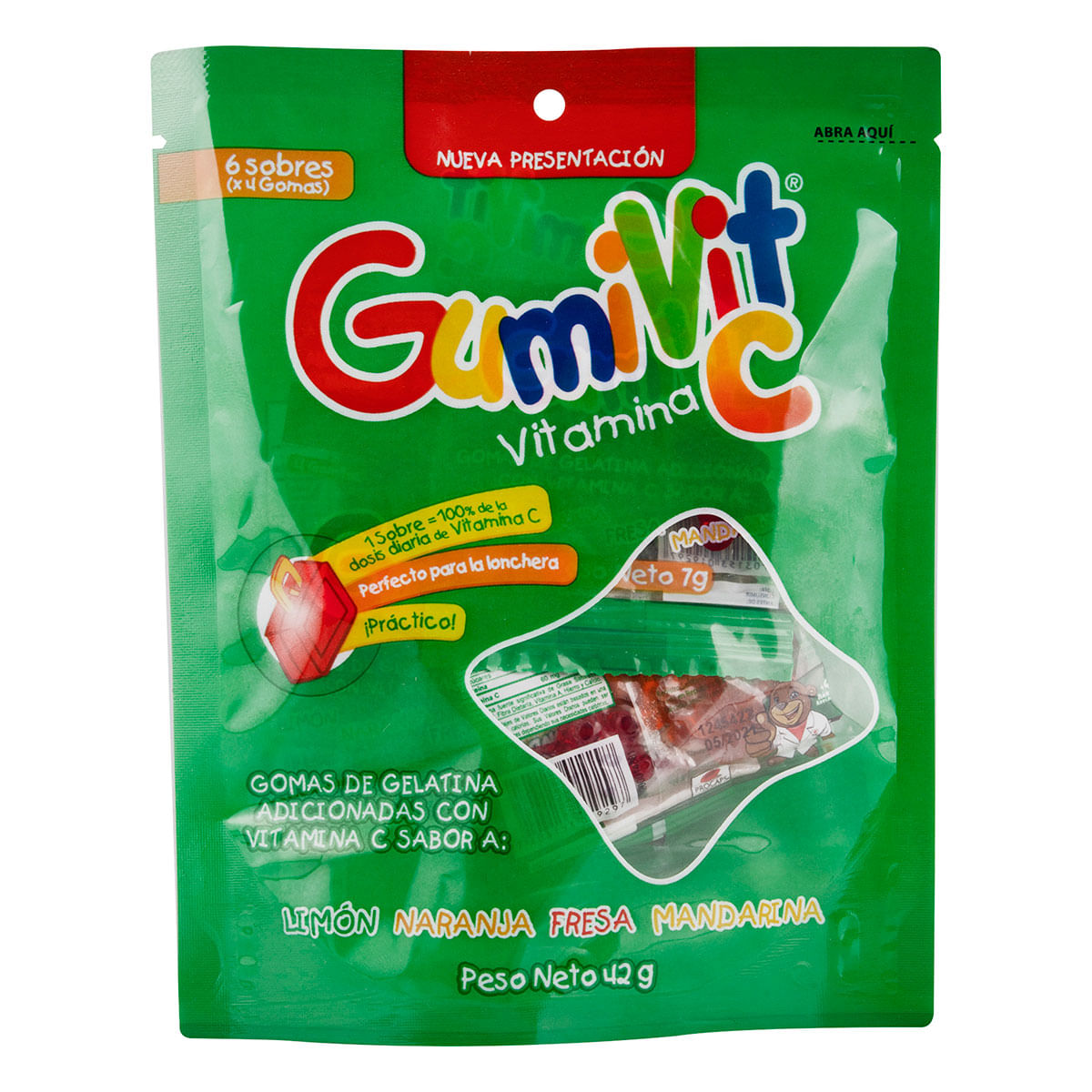 Gomas Gumivit C Surtidas Paquete X 42 G X 6 Sobres.