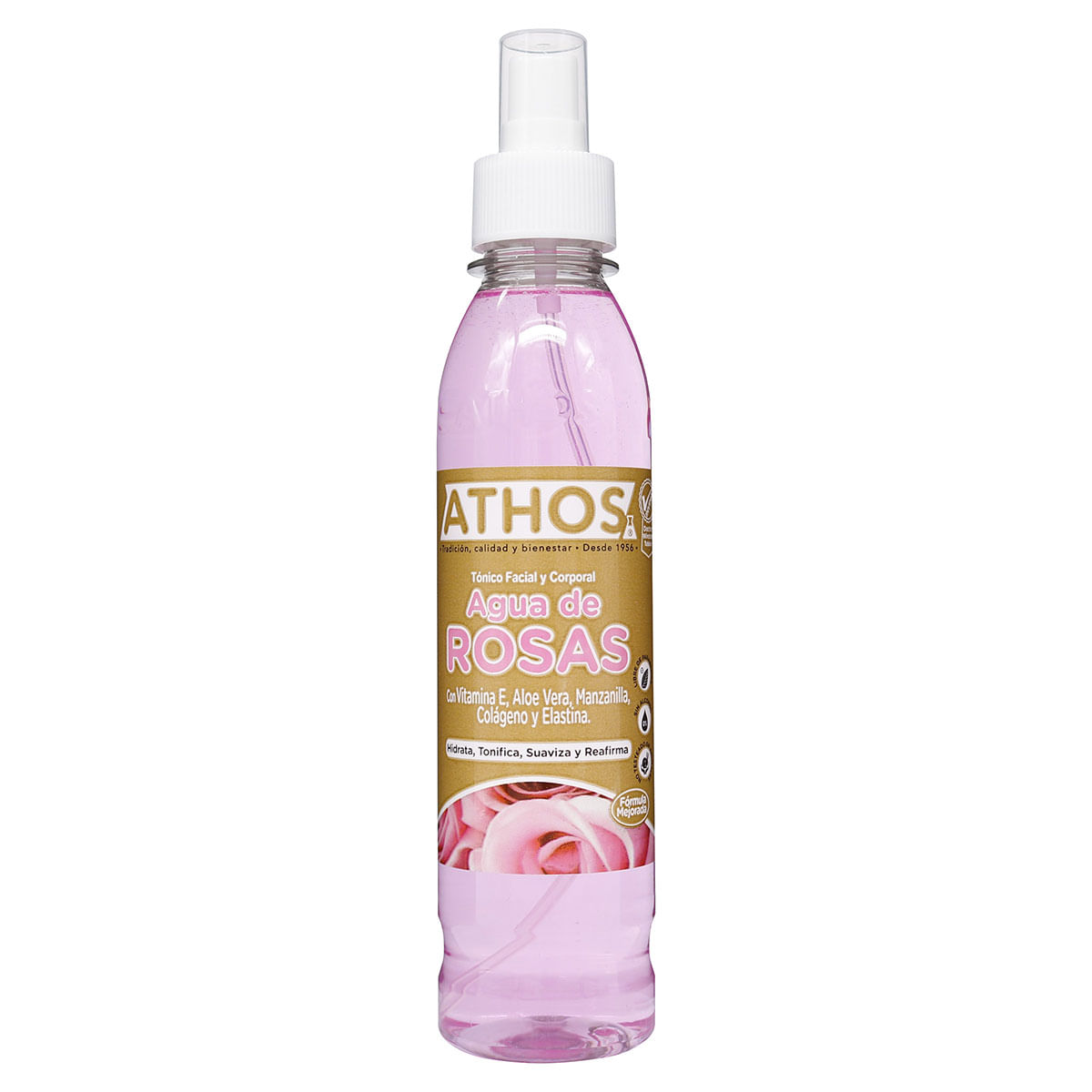 Tónico Facial y Corporal Agua de Rosas Athos Frasco x 250 mL