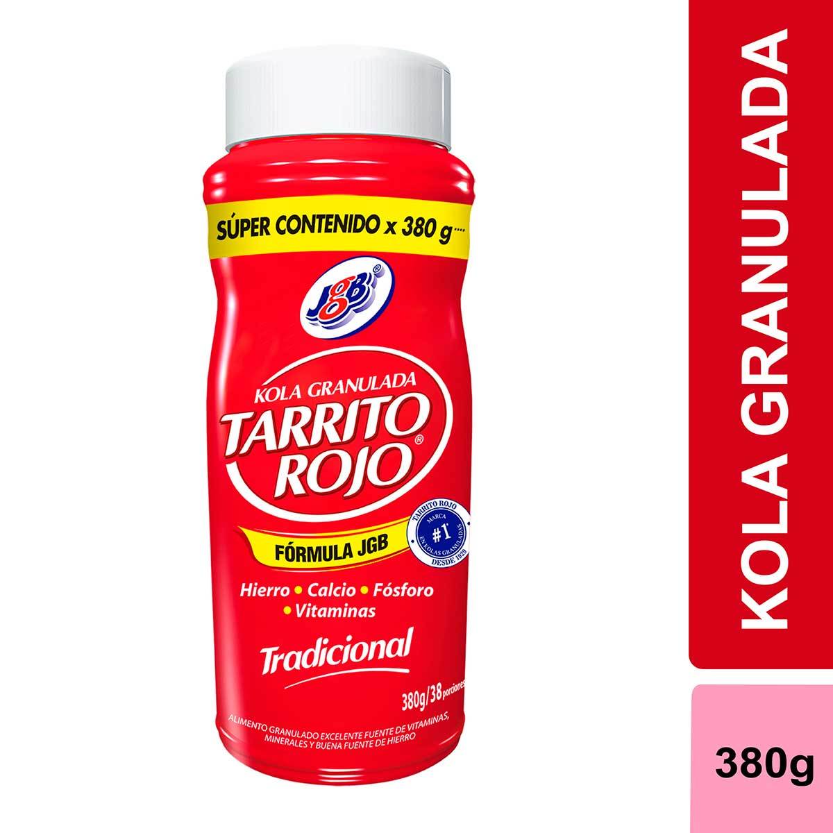 Kola Granulada Jgb Tarrito Rojo Tradicional Frasco X 380 G Súper Contenido.