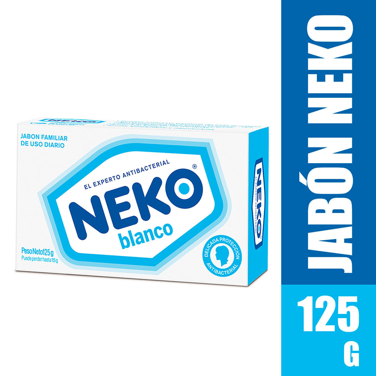 Jabón Neko Blanco Barra x 125 g.