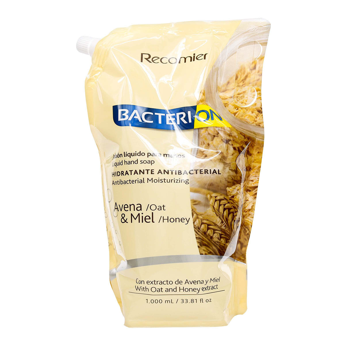 Jabón Líquido Bacterion Avena & Miel Doypack x 1000 mL