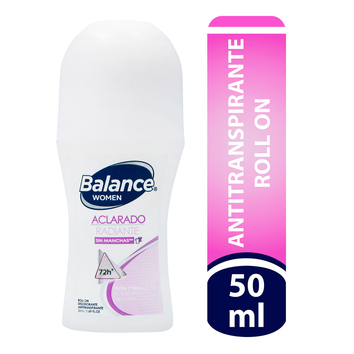 Desodorante Balance Women Aclarado Radiante Roll On x 50 mL.
