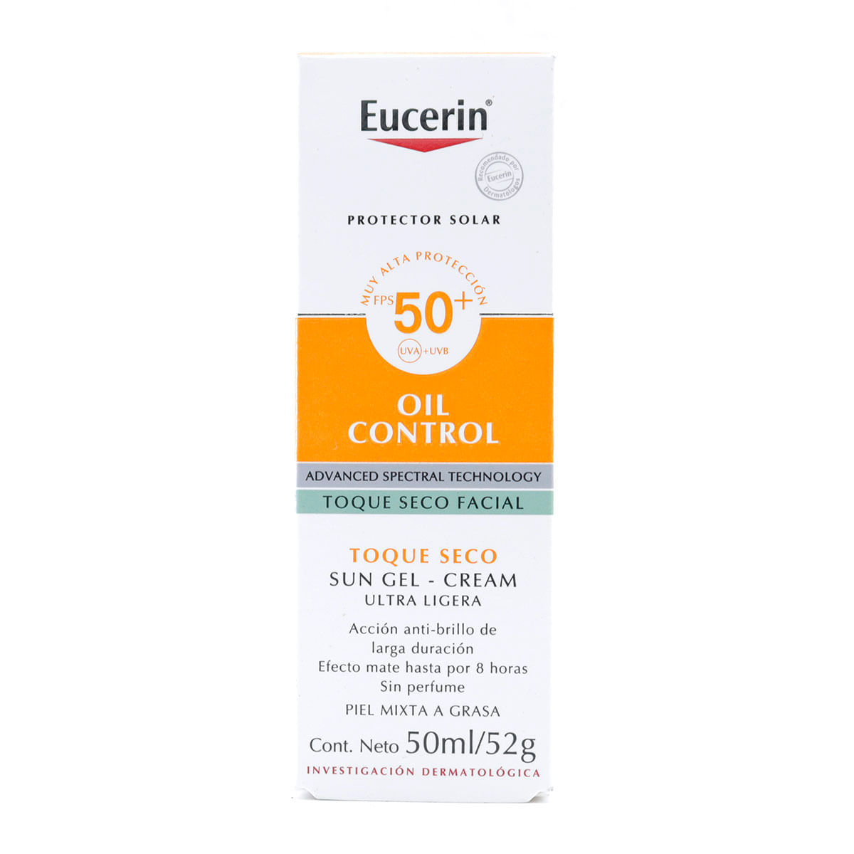 Protector Solar Facial Eucerin Toque Seco FPS 50 Frasco x 50 mL