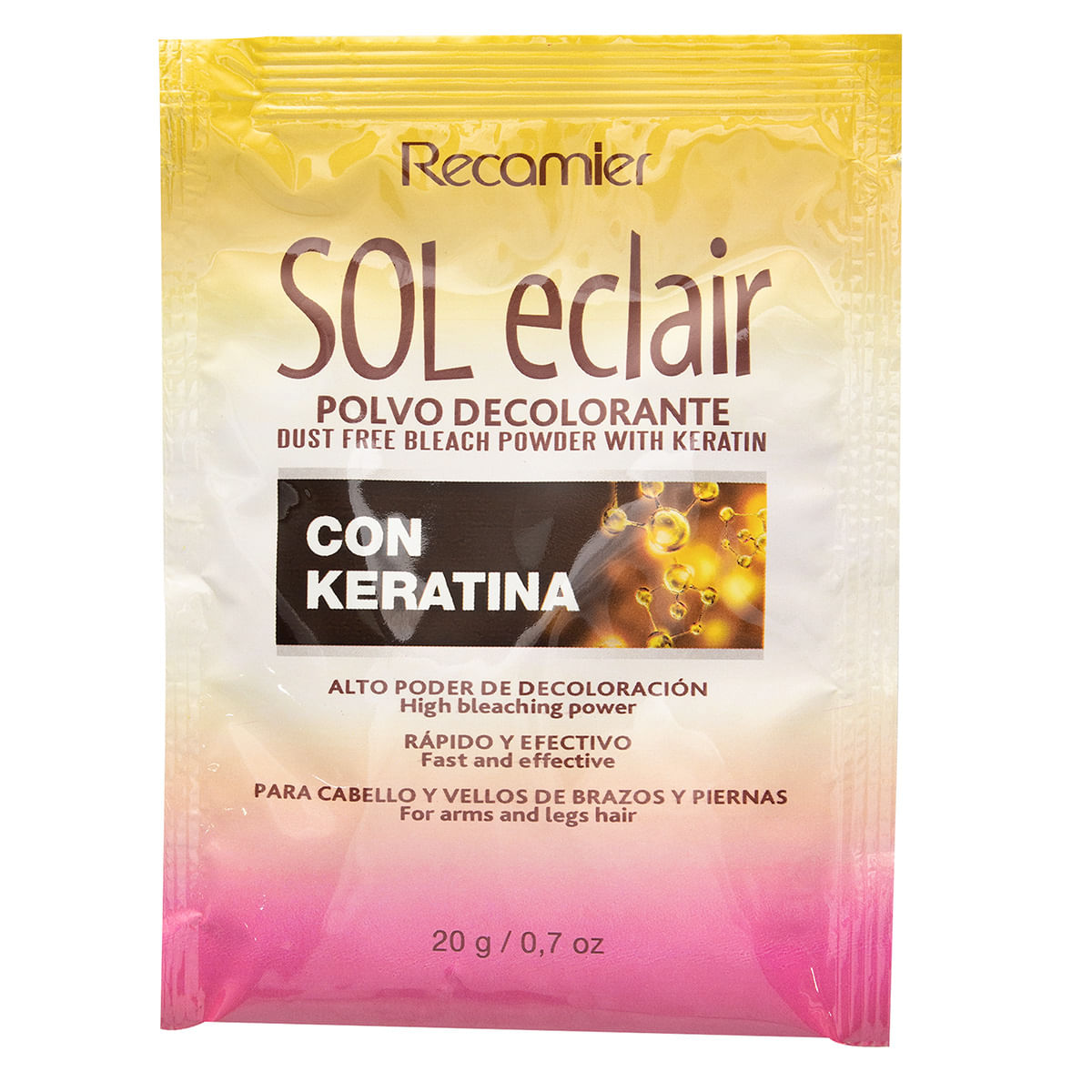 Polvo Decolorante Sol Eclair con Keratina Sobre x 20 g.