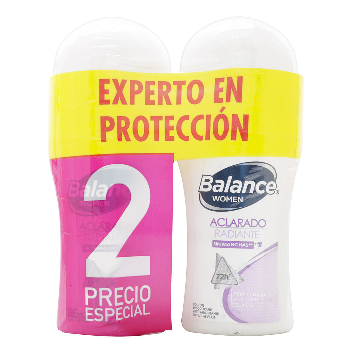 Desodorante Balance Women Aclarado Radiante Roll On X 50 Ml X 2 Uds Súper Oferta.