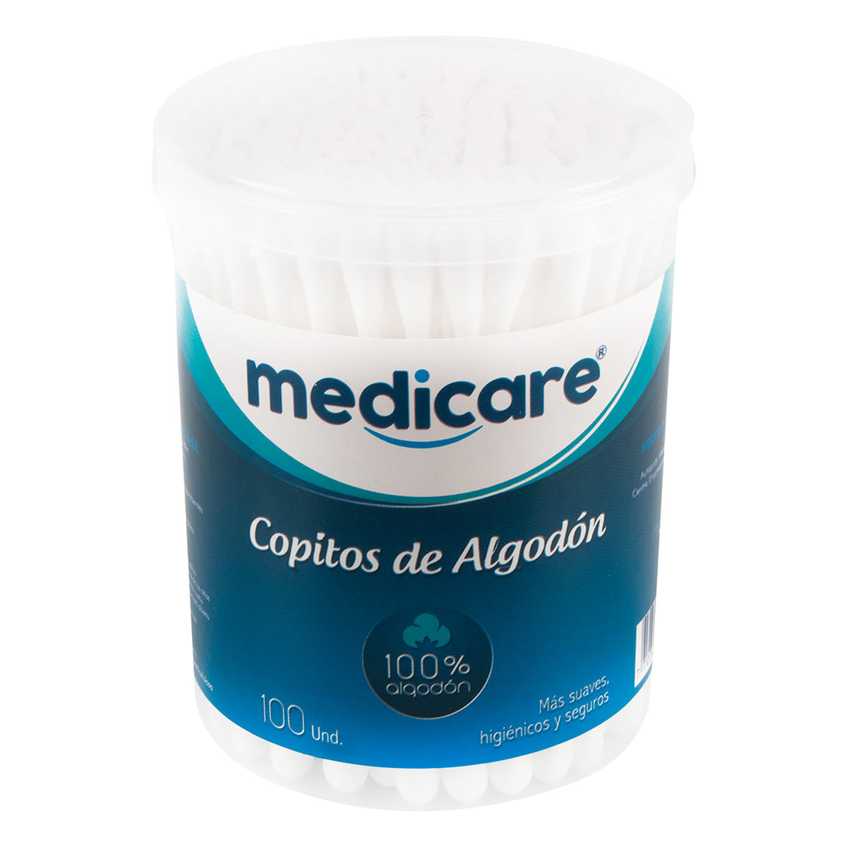 Copitos de Algodón Medicare Frasco x 100 Uds.