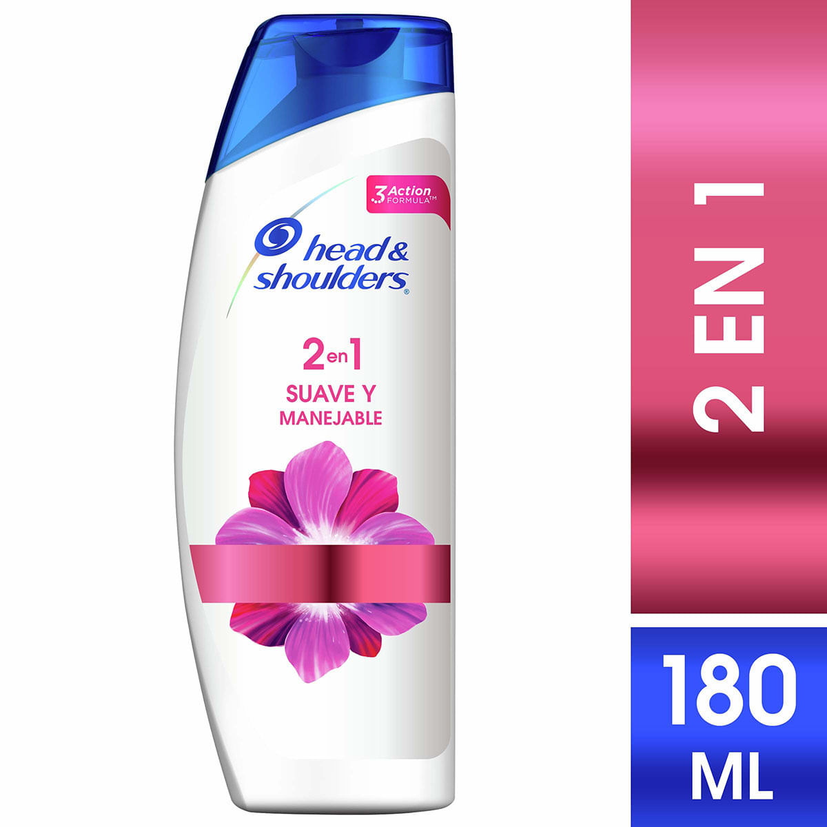 Shampoo Head & Shoulders 2 en 1 Suave y Manejable Frasco x 180 mL.