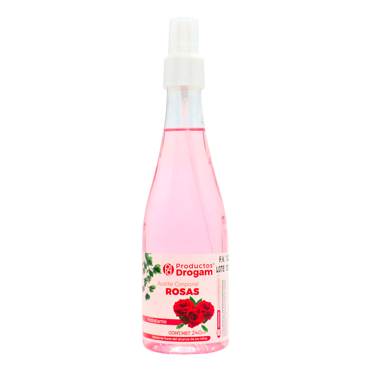 Aceite Corporal PD Rosas Spray x 240 mL