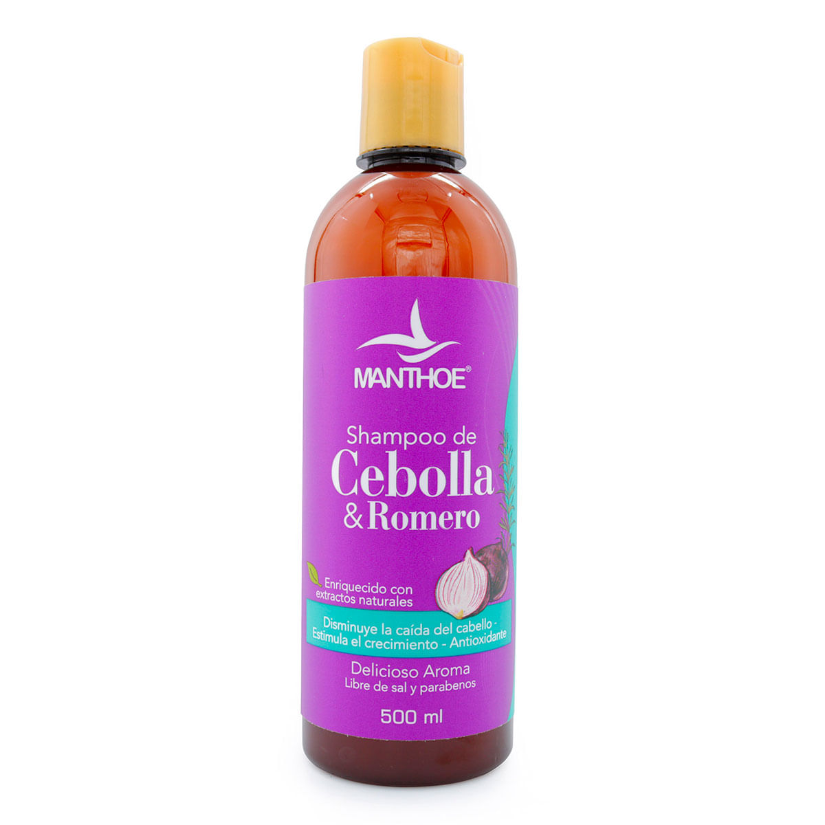 Shampoo Manthoe Cebolla & Romero Frasco x 500 mL