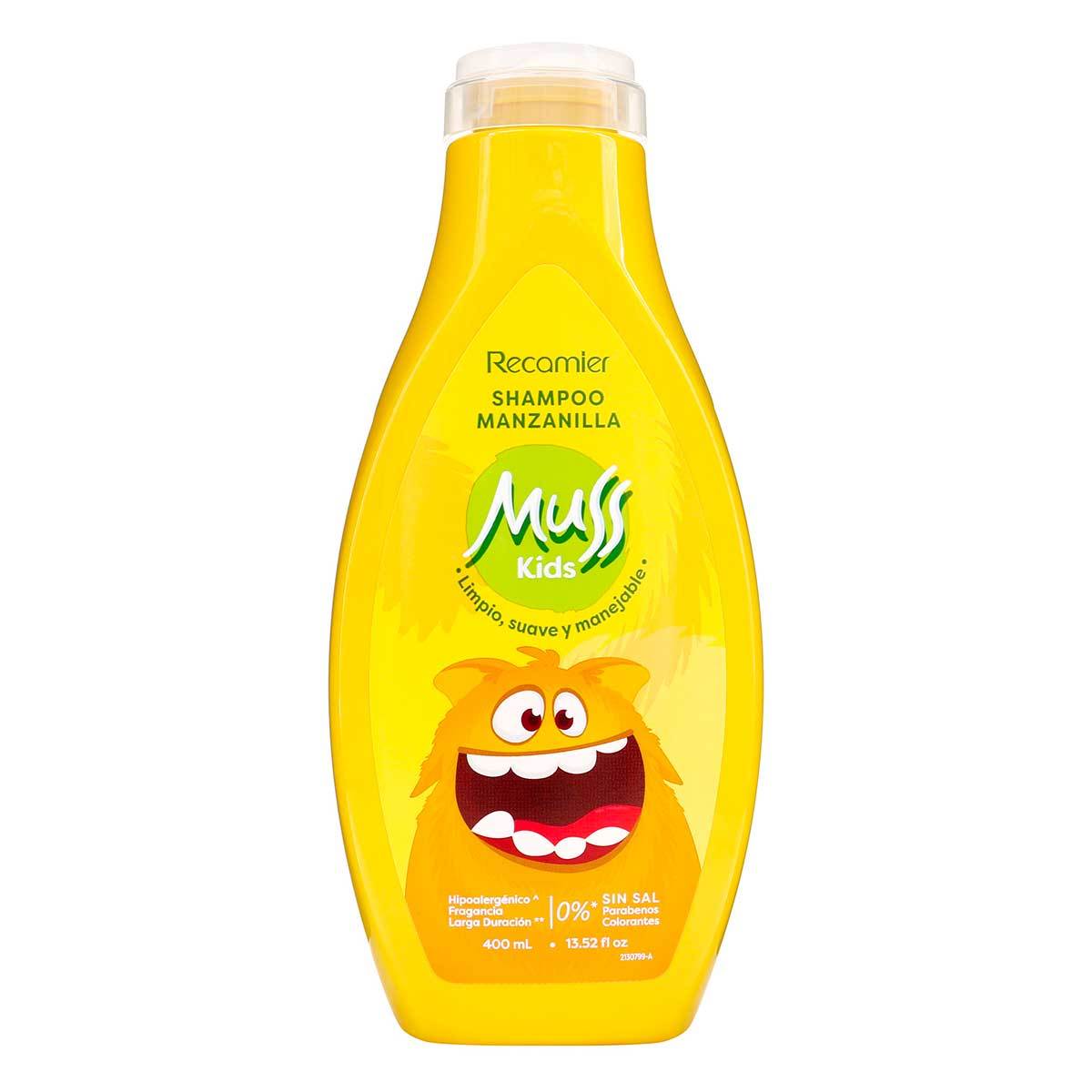 Shampoo Muss Girls Manzanilla Frasco x 400 mL.