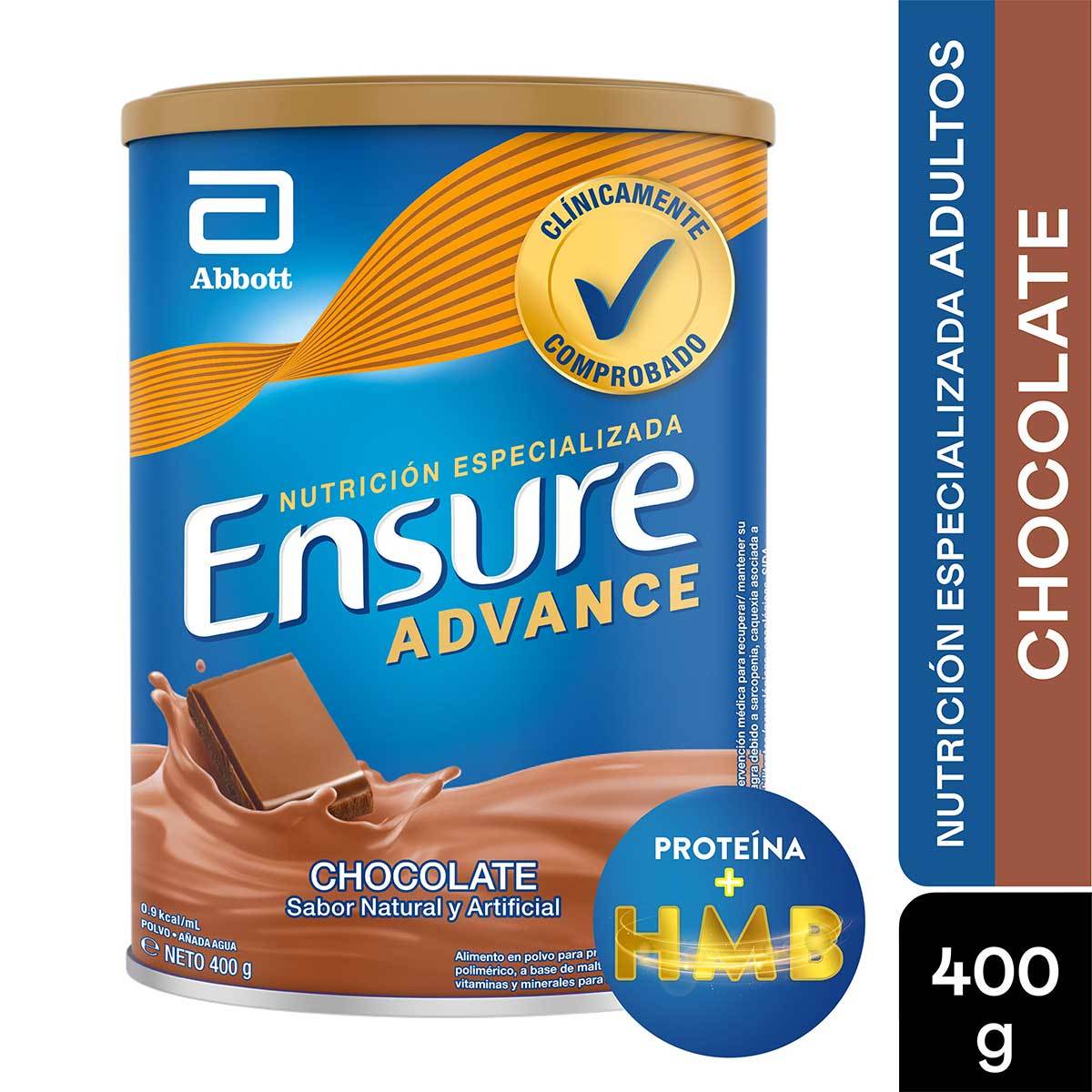 Alimento Abbott Ensure Advance Chocolate Polvo Tarro x 400 g