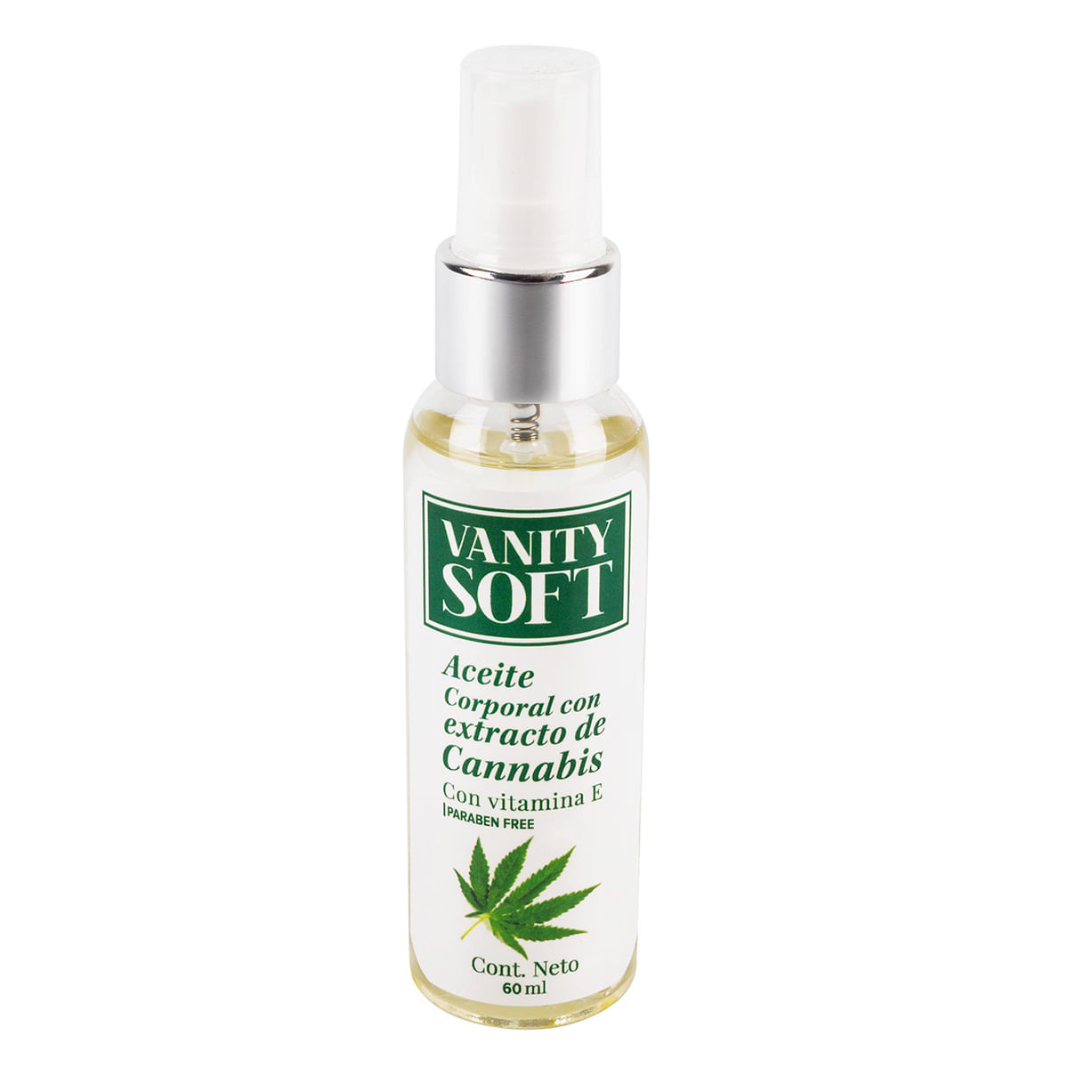 Aceite Corporal Vanity Soft Cannabis Spray x 60 mL.