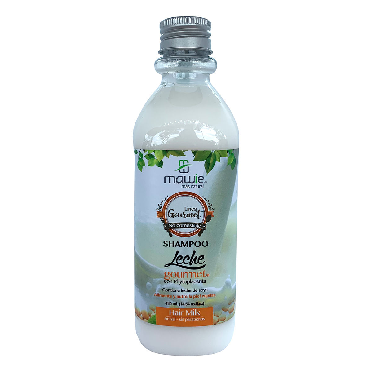 Shampoo Mawie Leche Gourmet Frasco x 430 mL.