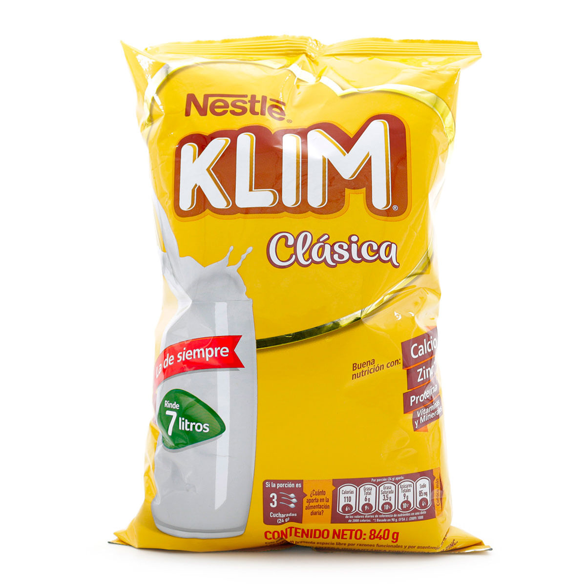 Leche Klim Nestlé Clásica Instantánea Fortificada Polvo Paquete x 840 g
